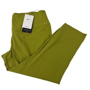 New Women’s Nike Training Zenvy Leggings Mid Rise Crop Length Size XXL NWT Green